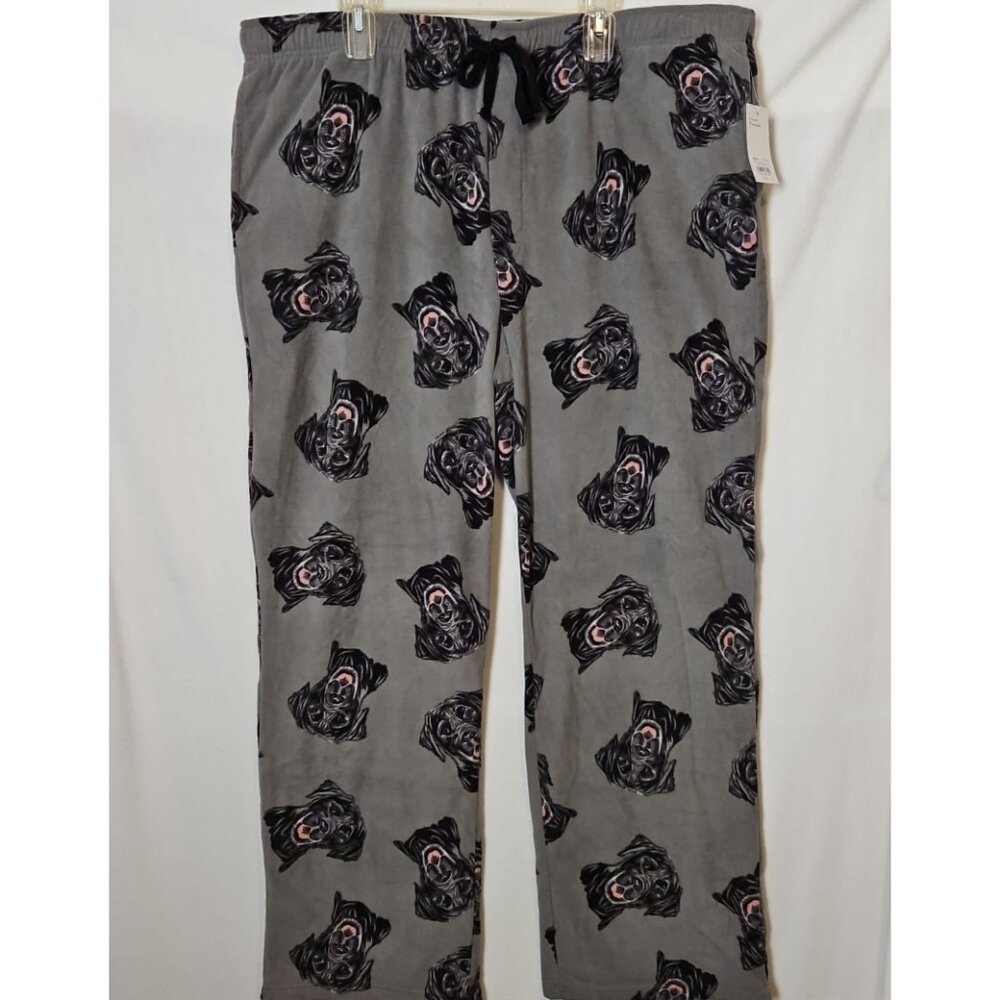 Croft & Barrow Mens Sleep Pants Sz XXL 2XL Extra Soft Fleece Pockets Dog Lab NWT